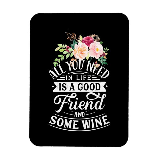 Magnet Flexible Cadeau de Noël | Bon Ami Et Du Vin (Vertical)