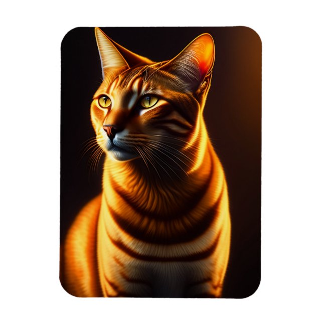 Magnet Flexible Cadeau de peinture visage chat mignon (Vertical)