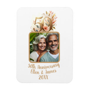 Magnet Flexible Cadeau de photo pour le 50e anniversaire de mariag