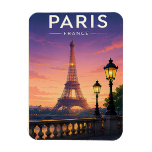 Magnet Flexible Cadeau de voyage pour Paris France Ville intempore