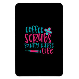 Magnet Flexible Cadeau d'infirmière Café Grog Infirmière Vie San