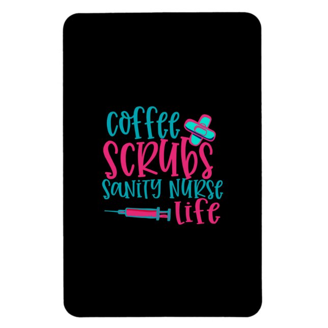 Magnet Flexible Cadeau d'infirmière | Café Grog Infirmière Vie San (Vertical)
