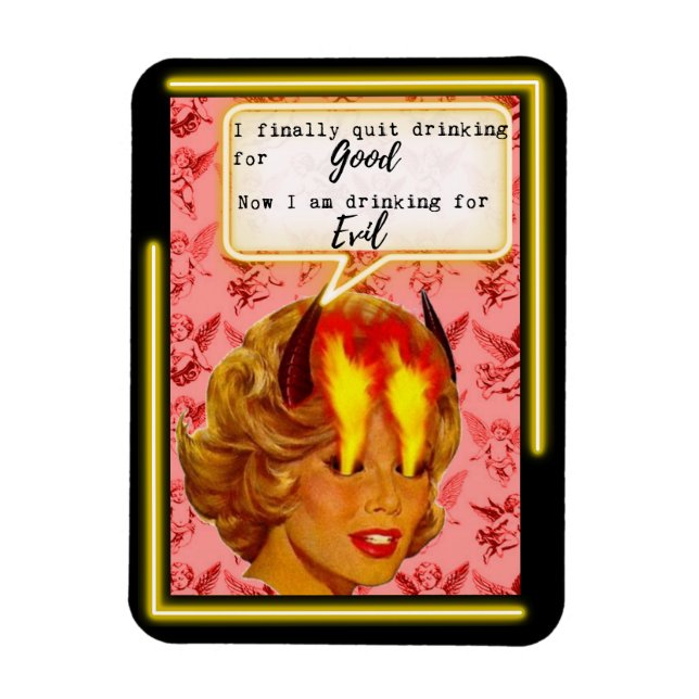 Magnet Flexible Cadeau drôle d'ami aimant "Bon / Malin" (Vertical)