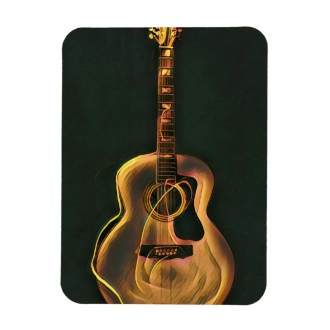 Magnet Flexible cadeau guitariste cool (Vertical)