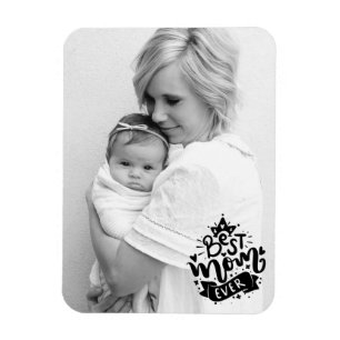 Magnet Flexible Cadeau personnalisé avec photo Meilleure Maman Écr