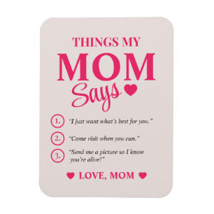 Magnet Flexible Cadeau personnalisé pour maman - Souvenir de citat