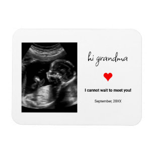 Magnet Flexible Cadeau Photo Personnalisé Ultrasound Pour Grand-Mè