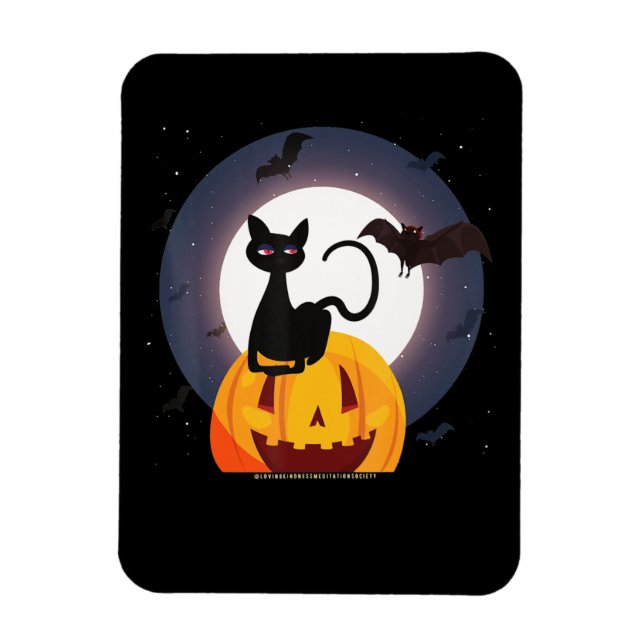 Magnet Flexible Cadeau Spider | Halloween Black Cat Spider Citroui (Vertical)