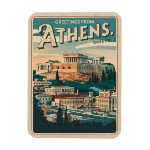 Magnet Flexible cadeaux de Athènes capitale vintage de la Grèce