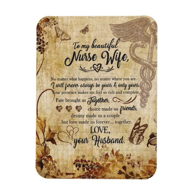 Magnet Flexible Cadeaux de femme infirmière | Lettre à ma belle ép (Vertical)