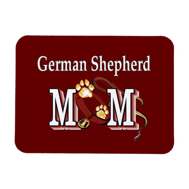 Magnet Flexible Cadeaux de maman berger allemand (Horizontal)