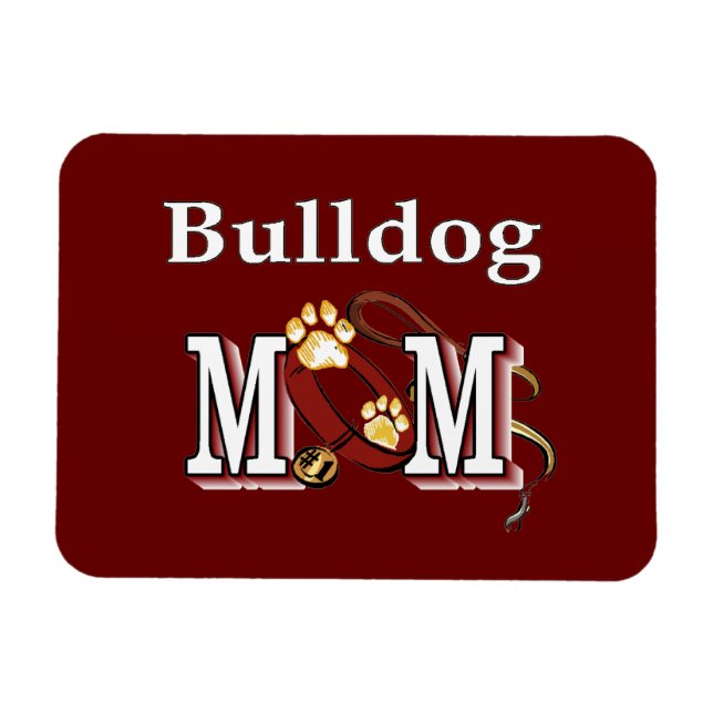 Magnet Flexible Cadeaux de maman Bulldog anglais (Horizontal)