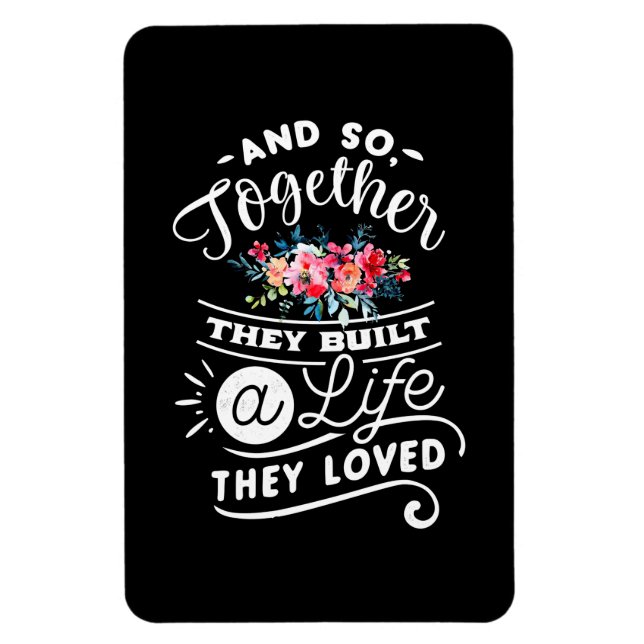 Magnet Flexible Cadeaux de mariage | Construit une vie qu'ils ont  (Vertical)