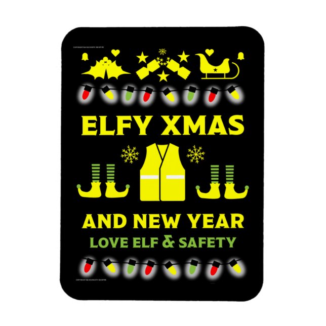 Magnet Flexible Cadeaux De Noël Santé Et Sécurité (Vertical)