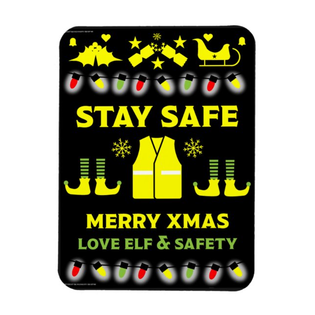 Magnet Flexible Cadeaux De Noël Santé Et Sécurité (Vertical)