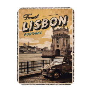 Magnet Flexible Cadeaux de voyage et souvenirs vintage lisbonne po