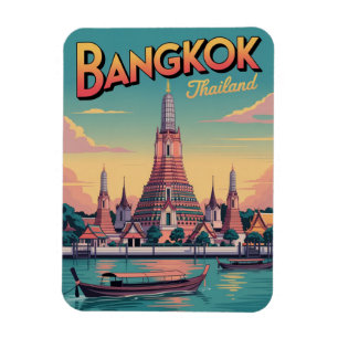 Magnet Flexible Cadeaux de voyage pour la ville rétro de Bangkok W