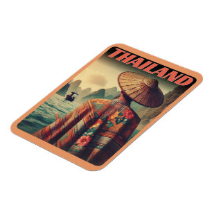 Magnet Flexible Cadeaux de voyage pour un vieil homme thaïlandais