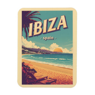 Magnet Flexible cadeaux de voyage vintage espagne IBIZA îles Baléa