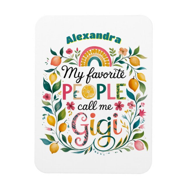Magnet Flexible ❤️ Cadeaux GIGI personnalisés Fête des mères Anniv (Vertical)