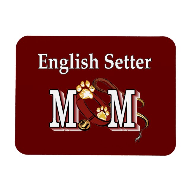 Magnet Flexible Cadeaux maman Setter anglais (Horizontal)