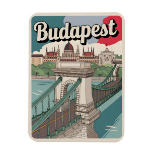 Magnet Flexible cadeaux pont Élisabeth vintage Budapest Hongrie