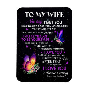Magnet Flexible Cadeaux pour femme Lettre à ma femme de la part