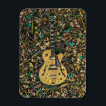 Magnet Flexible Cadeaux pour guitariste<br><div class="desc">Cette oeuvre de guitare vintage est adaptée aux joueurs de guitare qui aiment jouer de la guitare. elle peut être offerte en cadeau à un petit ami, une petite amie, ou un papa pour un anniversaire, une fête des pères ou une Saint-Valentin. Le design rétro propose des cadeaux vintages cool...</div>