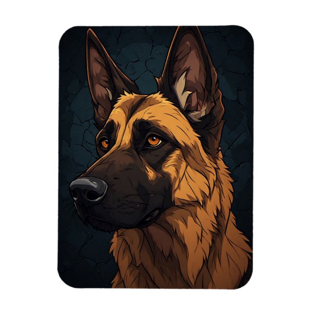 Magnet Flexible 🐕 Cadeaux pour propriétaires de Shepherd allemand (Vertical)