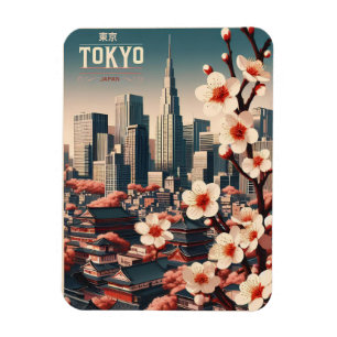 Magnet Flexible Cadeaux vintage de voyage à Tokyo Japon