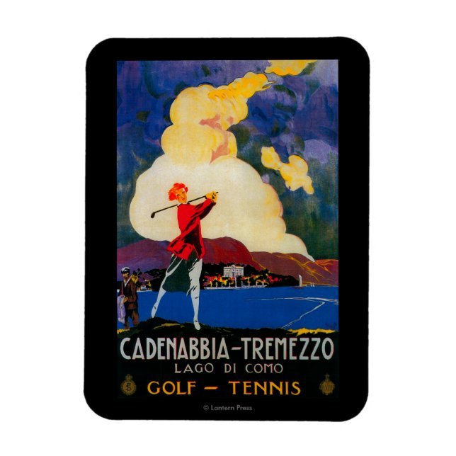 Magnet Flexible CadenabbiaTremezzo Poster Vintage Europe (Vertical)