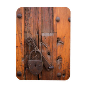 Magnet Flexible Cadenas sur une porte en bois