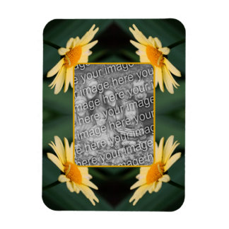 Magnet Flexible Cadre Fleur Jaune Faisée Ajouter Votre Photo