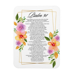 Magnet Flexible Cadre géométrique floral Psalm 91