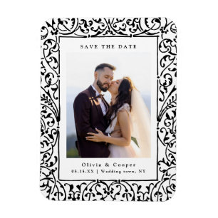 Magnet Flexible Cadre Orné Vintage Photo de Mariage Classique