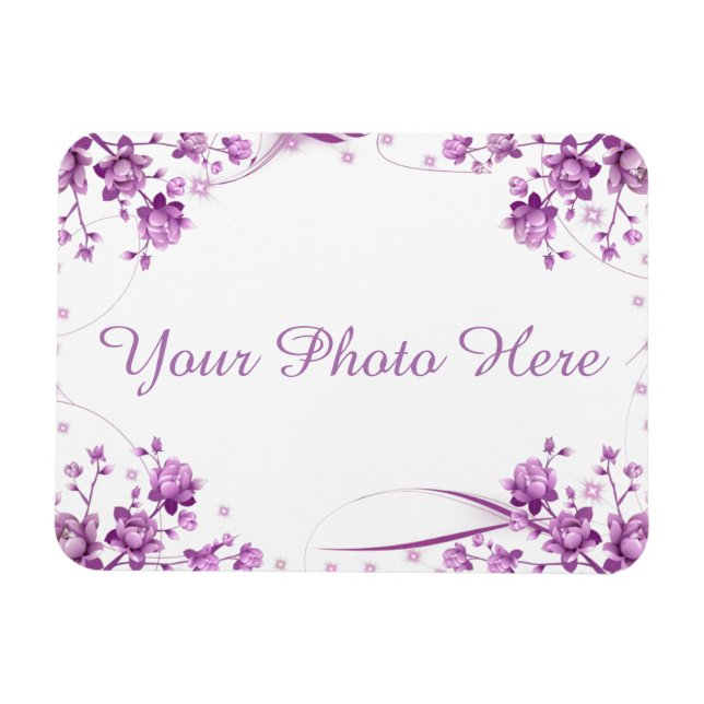 Magnet Flexible Cadre photo avec fleurs (Horizontal)