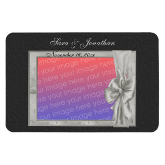Magnet Flexible Cadre photo en argent élégant Mariage personnalisé