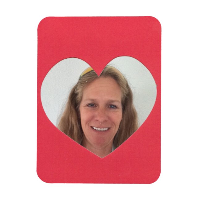 Magnet Flexible Cadre photo Red Heart (Vertical)