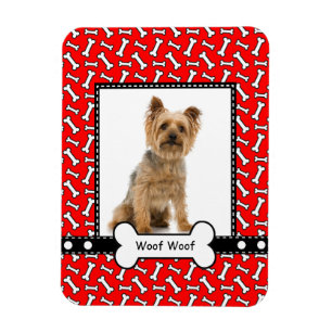 Magnet Flexible Cadre Portrait Chien Bone Personnalisé Chiot