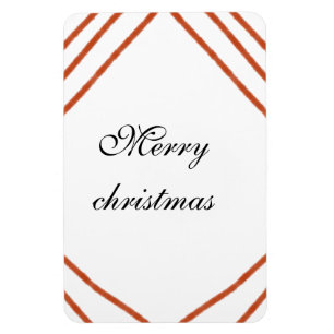 Magnet Flexible Cadre rouge aquarelle joyeux Noël dd votre nom