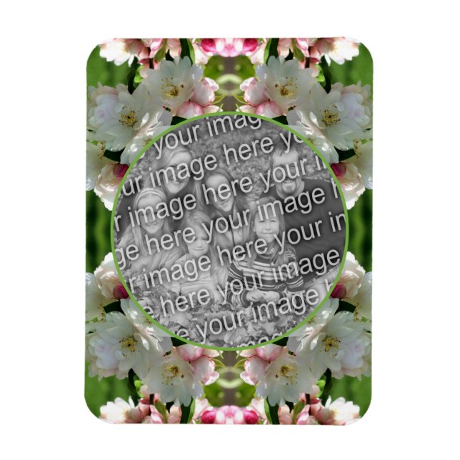 Magnet Flexible Cadre Spring Crabappy Blossoms Ajouter Votre Photo (Vertical)