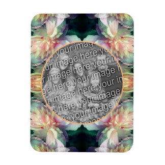 Magnet Flexible Cadres de fleurs de pivoines roses Ajouter votre p