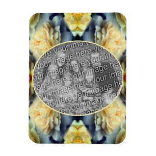 Magnet Flexible Cadres de gouttes de rose jaune Ajouter votre prop