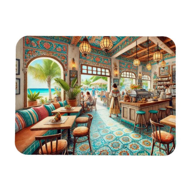 Magnet Flexible Café à Cancun Mexique (Horizontal)