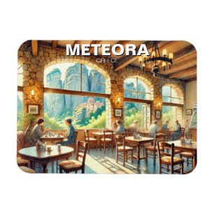 Magnet Flexible Café à Meteora Grèce Paysage de voyage