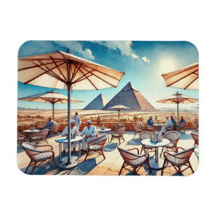 Magnet Flexible Café au Caire Egypte Pyramides de Gizeh