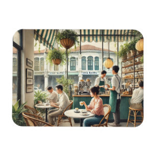Magnet Flexible Café en peinture aquarelle à Singapour