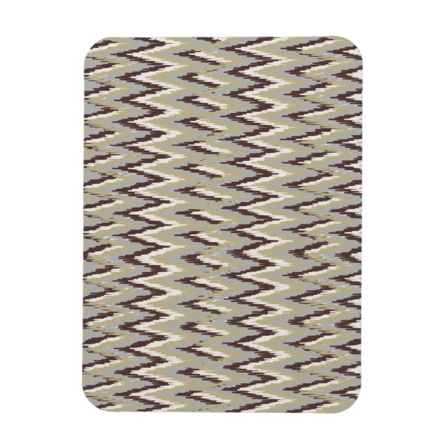 Magnet Flexible Café et Sage iKat ZigZag Motif (Vertical)