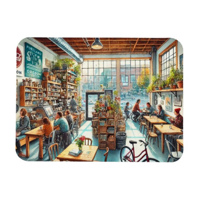 Magnet Flexible Café indépendant à Portland Oregon (Horizontal)