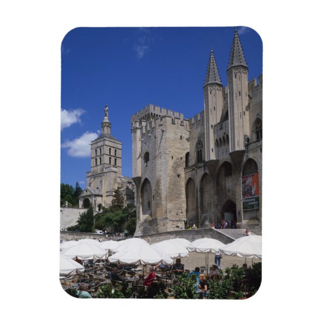 Magnet Flexible Café, Le Palais des Papes, Avignon, Vaucluse, (Vertical)